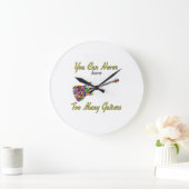 ギターを多く持ち過ぎることは決してありませんカラフル- ラージ壁時計 (ホーム)