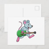 ギターを弾くねずみ ポストカード (正面/裏面)