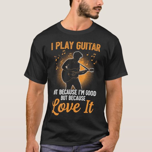 ギターを弾くのは好きだから Tシャツ (正面)