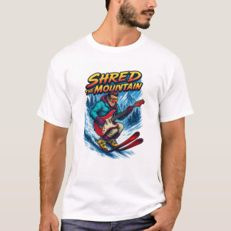 ギターを弾くのもスキーも両方こなす人 Tシャツ