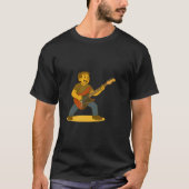 ギターを弾くエネルギッシュな男性 Tシャツ (正面)