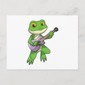 ギターを弾くカエル ポストカード (正面)