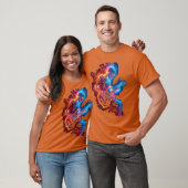 ギターを弾くスケルトン ロック ギター・シェレッド Tシャツ (ユニセックス)