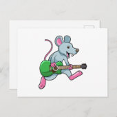 ギターを弾くネズミ ポストカード (正面/裏面)