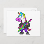 ギターを弾くユニコーン ポストカード (正面/裏面)