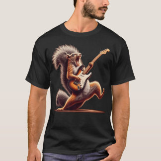 ギターを弾くリス Tシャツ