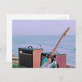 ギターを弾く友達へのプレゼント ポストカード (正面/裏面)