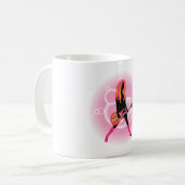 ギターを弾く女性 コーヒーマグカップ (正面左)