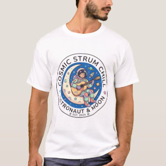ギターを弾く宇宙飛行士 Tシャツ
