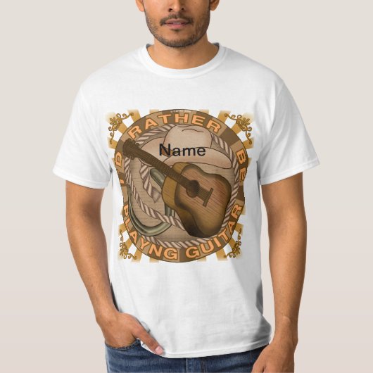 ギターを弾く方がいい Tシャツ (正面)