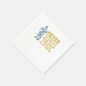 ギターを弾く老人を決して過小評価しな遊い スタンダードカクテルナプキン (角)