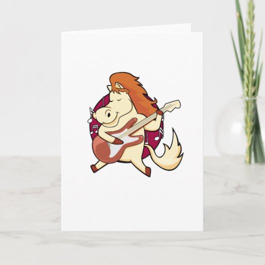 ギターを弾く馬 カード (正面)