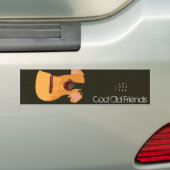 ギターを持った人 バンパーステッカー (車上)