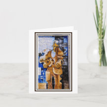 ギターを持った男。サルデーニャ州オルゴソロの壁画