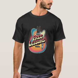 ギターを持っています 無料レッスン ギター音楽 楽しいギ Tシャツ