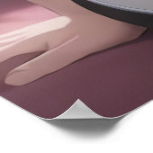 ギターを持つアニメの若い女性 | AI Art ポスター (角)