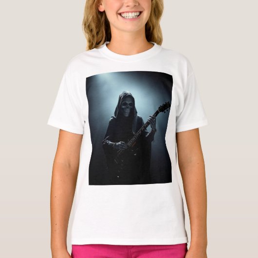 ギターを持つステージ上の死神 Tシャツ (正面)