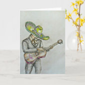 ギターを持つマリアッチ カード (黄色い花)