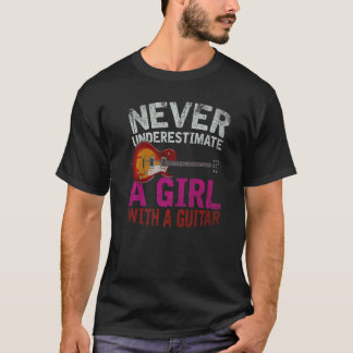 ギターを持つ女の子をナメるな ギタリスト Tシャツ