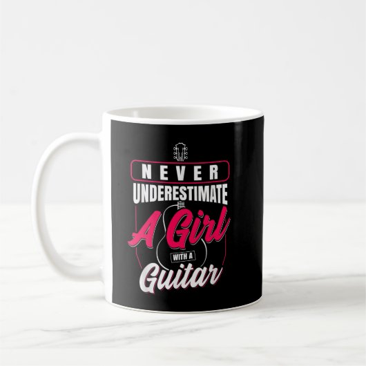 ギターを持つ女をなめるなよ コーヒーマグカップ (左)