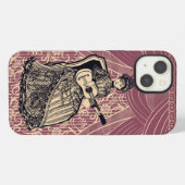 ギターを持つ女性   iPhoneケース (裏面横)