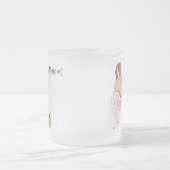 ギターを持つ少女、アニメ少女 フロストグラスマグカップ (中央)