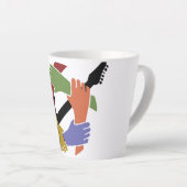 ギターを持つ手のラテマグ カフェラテマグ (右アングル)