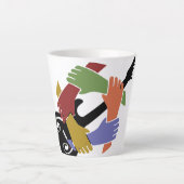 ギターを持つ手のラテマグ カフェラテマグ (正面)