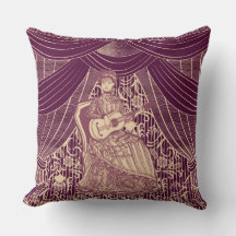 ギターを持つ美しい女性