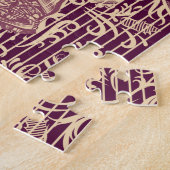 ギターを持つ美しい女性 ジグソーパズル (側面)