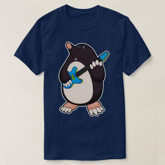 ギターを持つ音楽のモール Tシャツ (デザイン正面)