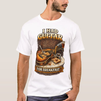 ギターを朝食に食べたTシャツ Tシャツ