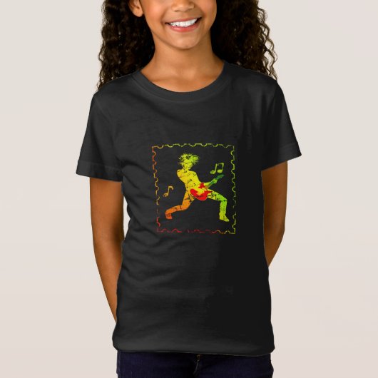 ギターを演奏するロッカー Tシャツ (正面)