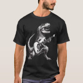 ギターを演奏するロックTレックス Tシャツ (正面)