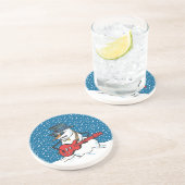 ギターを演奏する動揺の雪だるま コースター (側面)