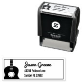 ギターアイコン差出人住所 セルフインキングスタンプ (インサイチュ)