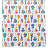 ギターアポップ・アートのート シャワーカーテン (正面)