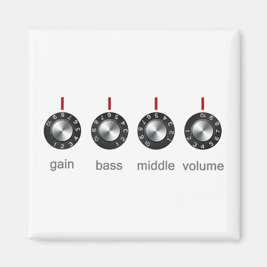 ギターアンプつまみ マグネット (正面)