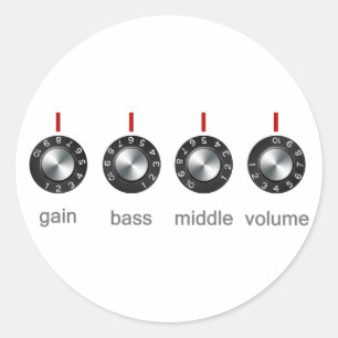 ギターアンプつまみ ラウンドシール