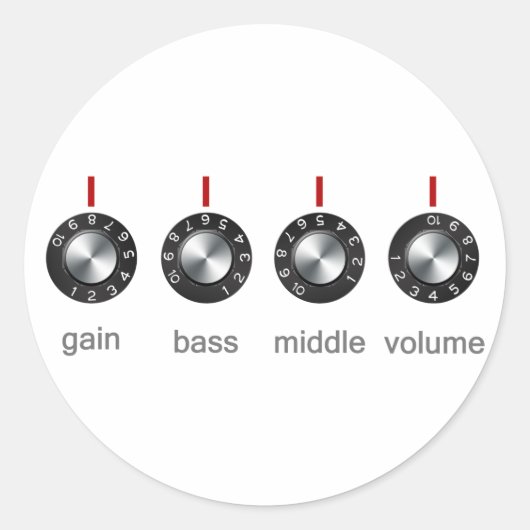 ギターアンプつまみ ラウンドシール (正面)