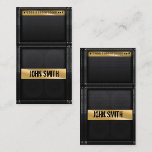 ギターアンプ(名前をカスタムする) 名刺 (正面/裏面)