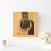 ギターアートウォールクロック スクエア壁時計 (ホーム)