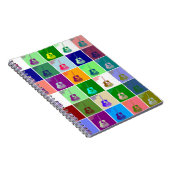 ギターアートポップ・アートのスパイラルフォトノートブック ノートブック (右側)