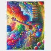 ギターアート フリースブランケット (正面)