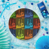 ギターアート ペーパープレート (パーティー)