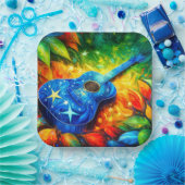 ギターアート ペーパープレート (パーティー)