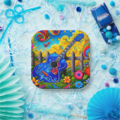 ギターアート ペーパープレート (パーティー)