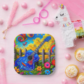 ギターアート ペーパープレート (パーティー)