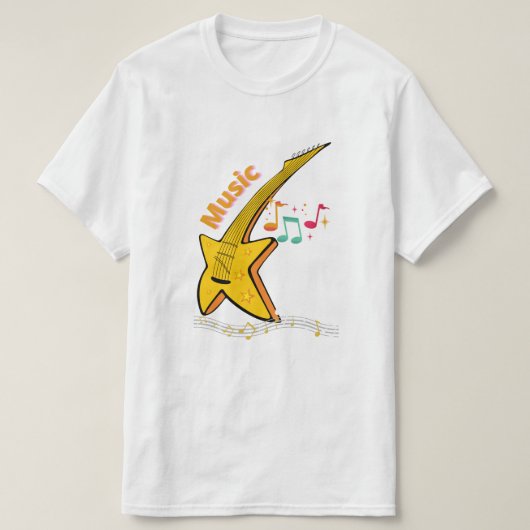 ギターアート Tシャツ (デザイン正面)
