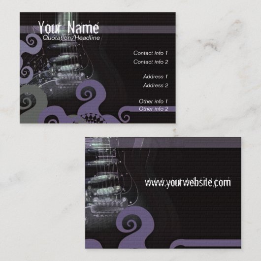 ギターアートMUSiC名刺 名刺 (正面/裏面)